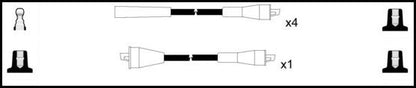 Remax HT Ignition Leads Cable Set Wire Wound Cable 5 Leads FIAT 124