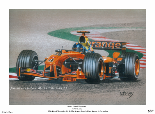 Heinz-Harald Frentzen in the Arrows A23 Cosworth, 2002 French GP - Limited Edition Giclee Print
