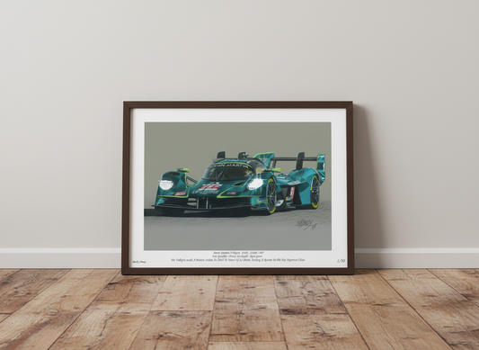 The Aston Martin Racing Valkyrie LMH at the 2025 Le Mans 24hrs - Limited Edition Giclee Print