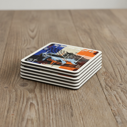 Gulf Ford GT40 Pop Art Coasters