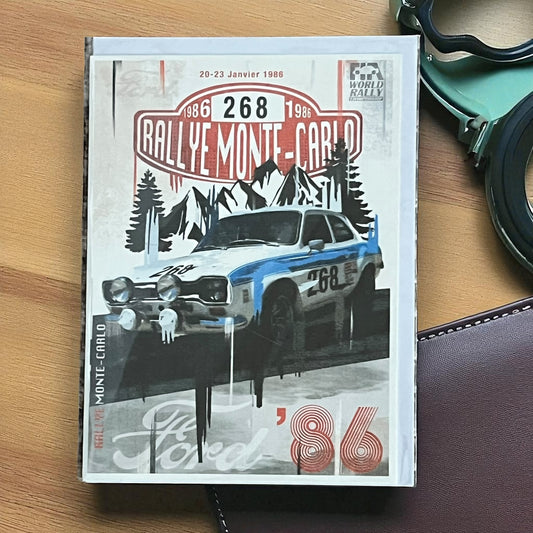 Ford Escort Monte Carlo Rally Pop Art Greeting Cards