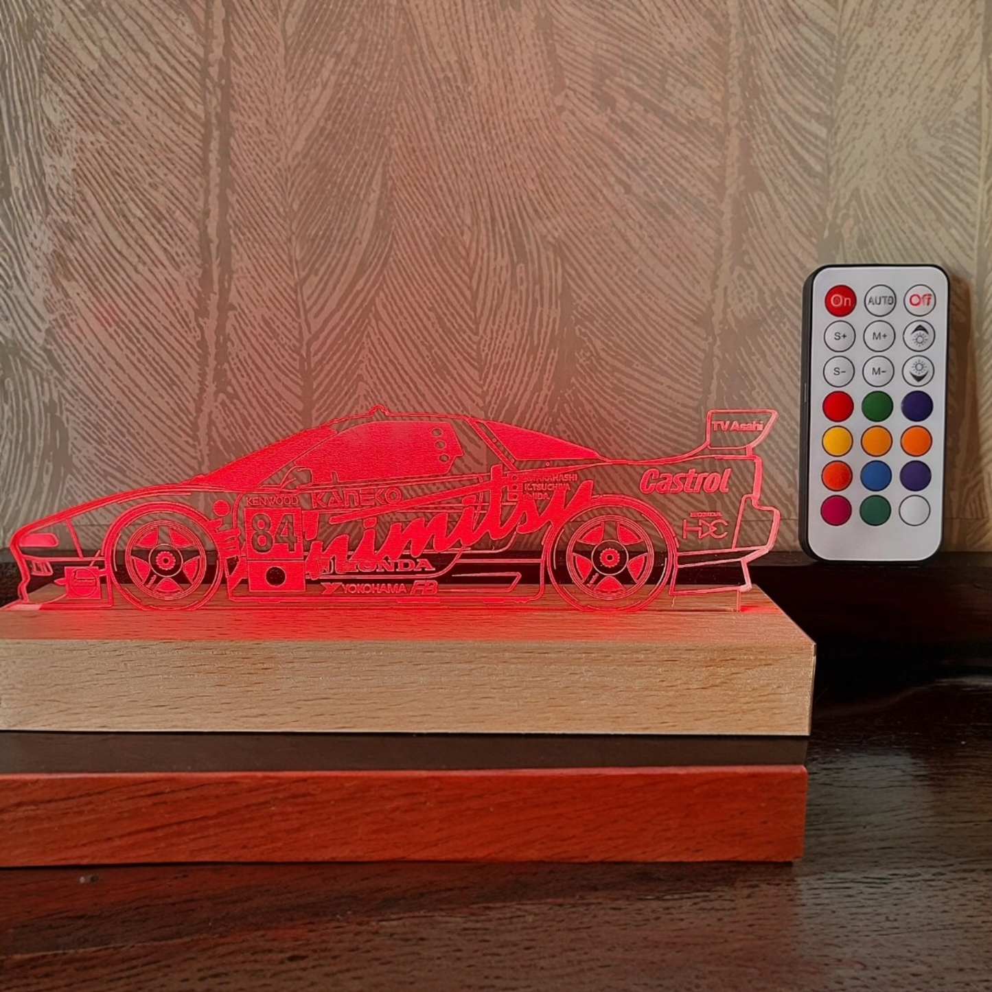 1995 Honda NSX GT2 #84 – Le Mans 24hr Winner Laser-Etched Perspex Light Display