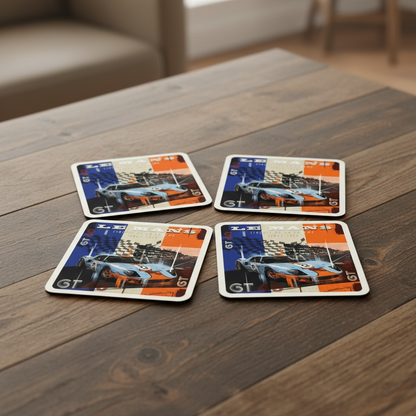 Gulf Ford GT40 Pop Art Coasters