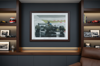 Pedro Diniz and the Arrows A19 Against the Rain- Limited Edition Giclee Print