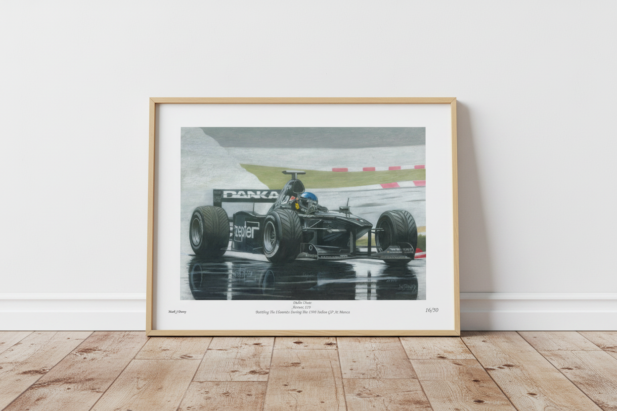 Pedro Diniz and the Arrows A19 Against the Rain- Limited Edition Giclee Print