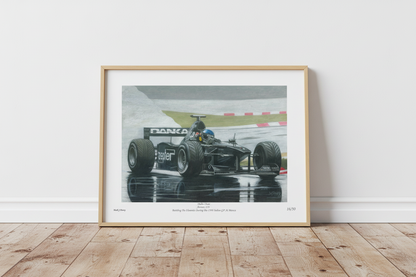 Pedro Diniz and the Arrows A19 Against the Rain- Limited Edition Giclee Print