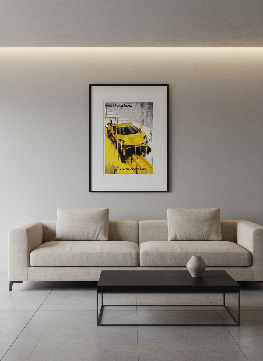 Lamborghini Aventador S Pop Art Print