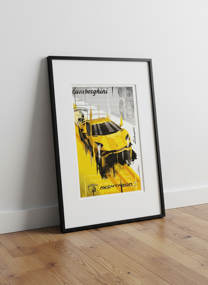 Lamborghini Aventador S Pop Art Print