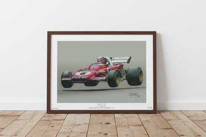 Regazzoni launches his Ferrari 312B2 at the Green Hell - Limited Edition Giclee Print