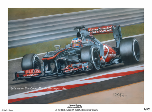 Jenson Button in the McLaren MP4/28 - Limited Edition Giclee Print