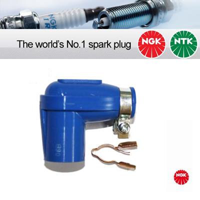 1x NGK None Resistor Spark Plug Cap LBER Blue 14mm Nut Terminal (8308)