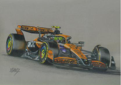 Lando Norris in the McLaren MCL38 Christmas Cards