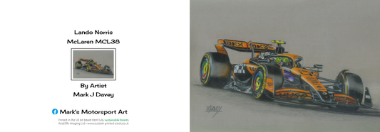 Lando Norris in the McLaren MCL38 - Pack of 10 Christmas Cards