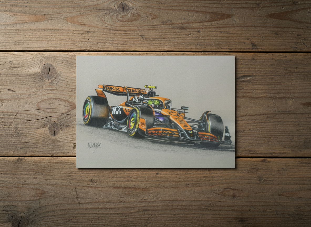 Lando Norris in the McLaren MCL38 Christmas Cards
