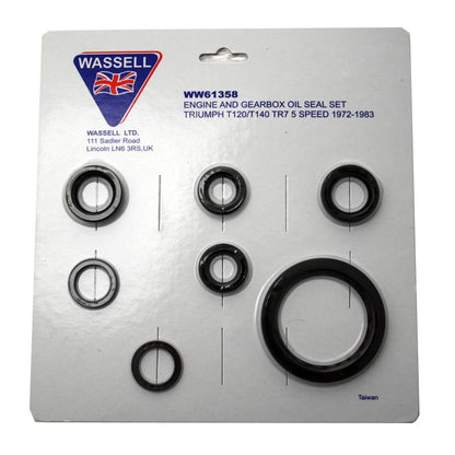 GS61358 - OIL SEAL KIT - Triumph for T120, T140, TR7 5 Speed model.
