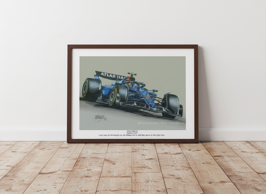 Carlos Sainz Jr in the Williams FW47 Mercedes at the 2025 Emilia Romagna GP - Limited Edition Giclee Print