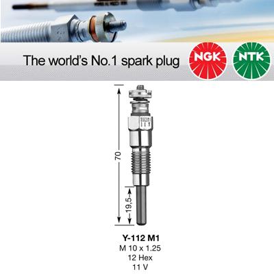 1x NGK Glow Plug Y-112M1 Y112M1 (2531)