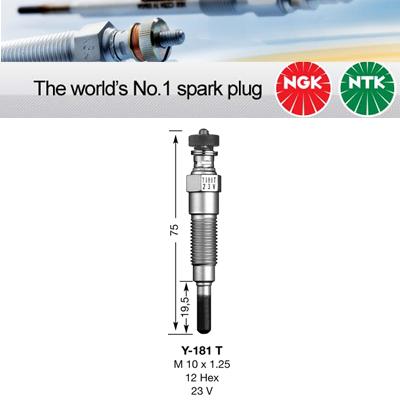 1x NGK Glow Plug Y-181T Y181T (2728)