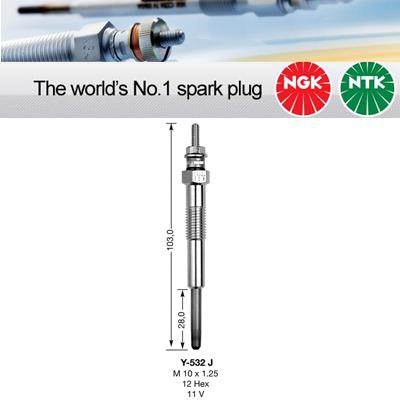 1x NGK Glow Plug Y-532J Y532J (7782)