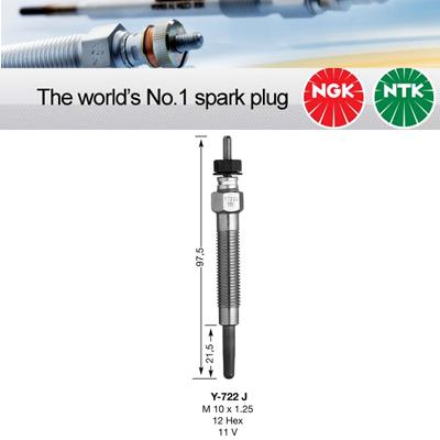 1x NGK Glow Plug Y-722JS Y722JS (9974)