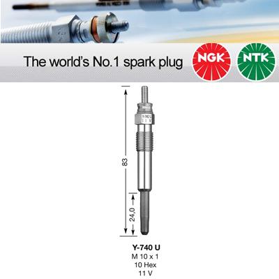 1x NGK Glow Plug Y-740U Y740U (5104)