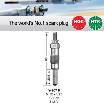 1x NGK Glow Plug Y-907R Y907R (4479)