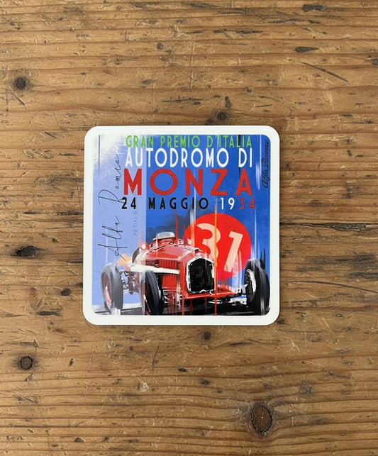 Alfa Romeo P3 at the 1934 Italian GP Coasters - Vroom Classics