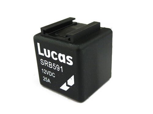 ALTERNATIVE RELAY STARTER TR250 TR6 TR7 TR8 5 Pin 2x25A 12v - Genuine Lucas SRB591 - Vroom Classics