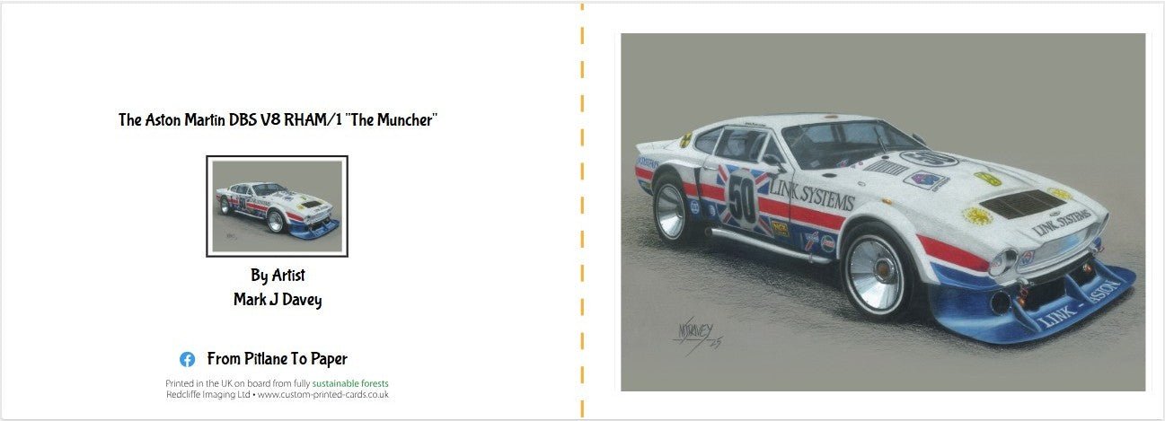 Aston Martin DBS V8 RHAM/1 “Muncher” Greeting Cards - Vroom Classics