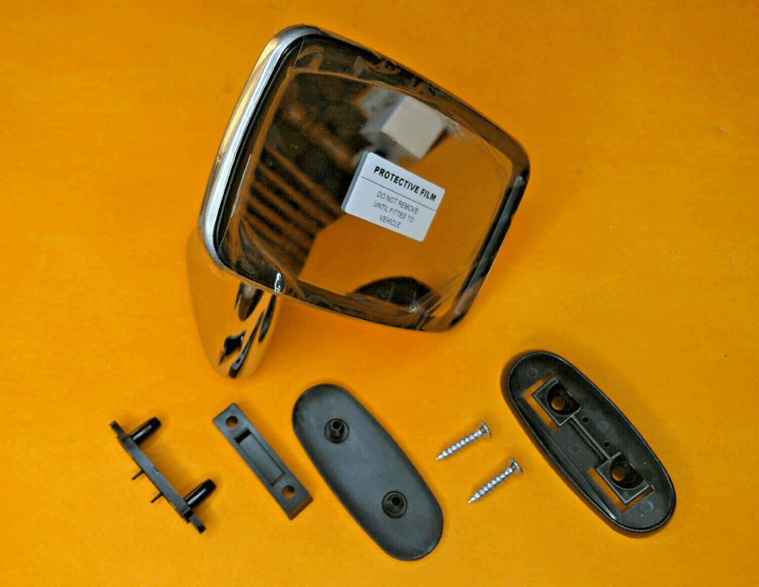 AUSTIN ALLEGRO & MAXI DRIVER SIDE STAINLESS STEEL DOOR MIRROR with fixing kit - Vroom Classics