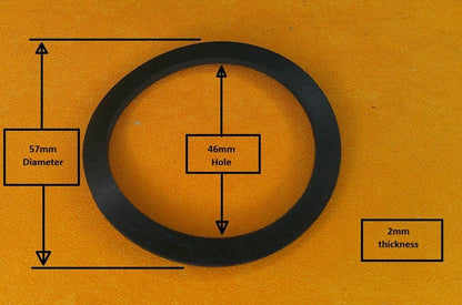 BLACK NITRILE RUBBER SEAL (57 x 46 x 2mm) Not suitable for E10 Petrol - Vroom Classics