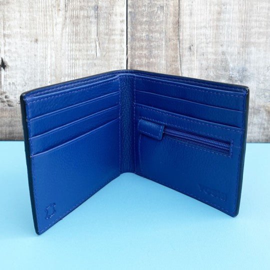 Blue Interior Leather Wallet - Vroom Classics
