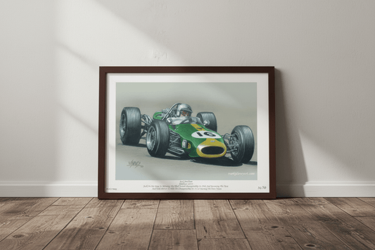 Brabham in a Brabham, Champions Both - Limited Edition Giclee Print - Vroom Classics
