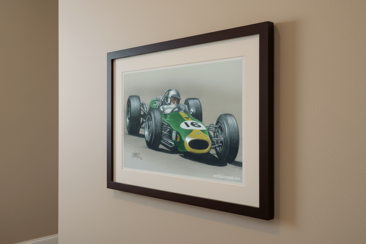 Brabham in a Brabham, Champions Both - Limited Edition Giclee Print - Vroom Classics
