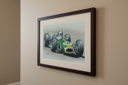 Brabham in a Brabham, Champions Both - Limited Edition Giclee Print - Vroom Classics