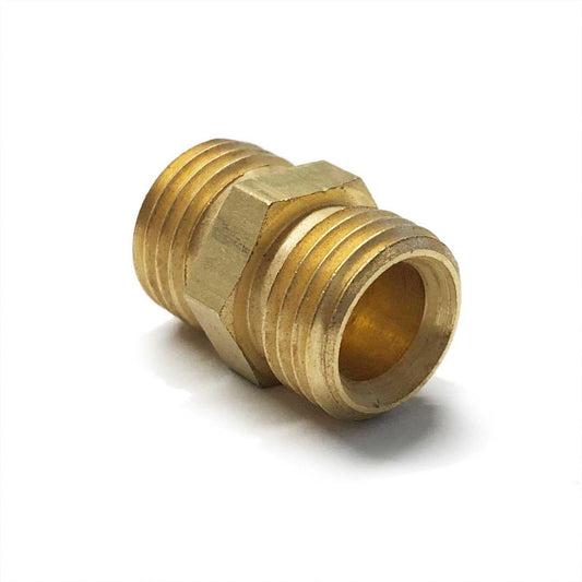 Brass Equal Coupling 5/16" O/D - Petrol Fuel Pipe - 1/4" BSP - Vroom Classics