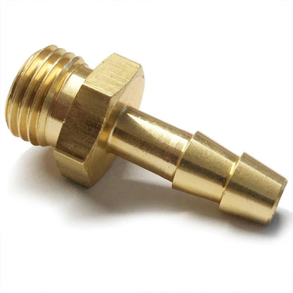 Brass Hose Tail Male BSP Parallel 1/4" I/D Hose - 1/4" BSP - Petrol Fuel Pipe - Vroom Classics