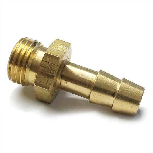 Brass Hose Tail Male BSP Parallel 5/16" I/D Hose - 1/4" BSP - Petrol Fuel Pipe - Vroom Classics