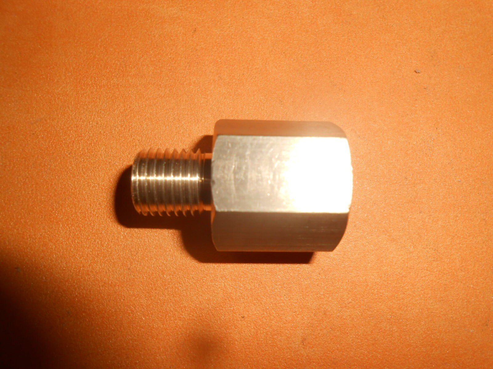 Brass Hydraulic brake or clutch pipe adapter 7/16" UNF male to 3/8" UNF female - Vroom Classics