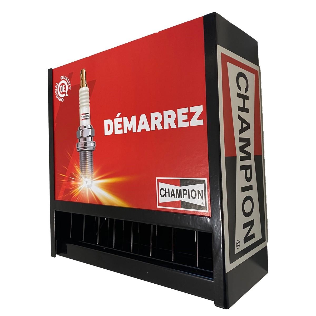 Champion Spark Plug Dispenser Cabinet Wall Mounted - Storage Columns 80 Plugs - Vroom Classics