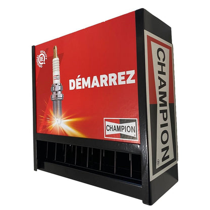 Champion Spark Plug Dispenser Cabinet Wall Mounted - Storage Columns 80 Plugs - Vroom Classics