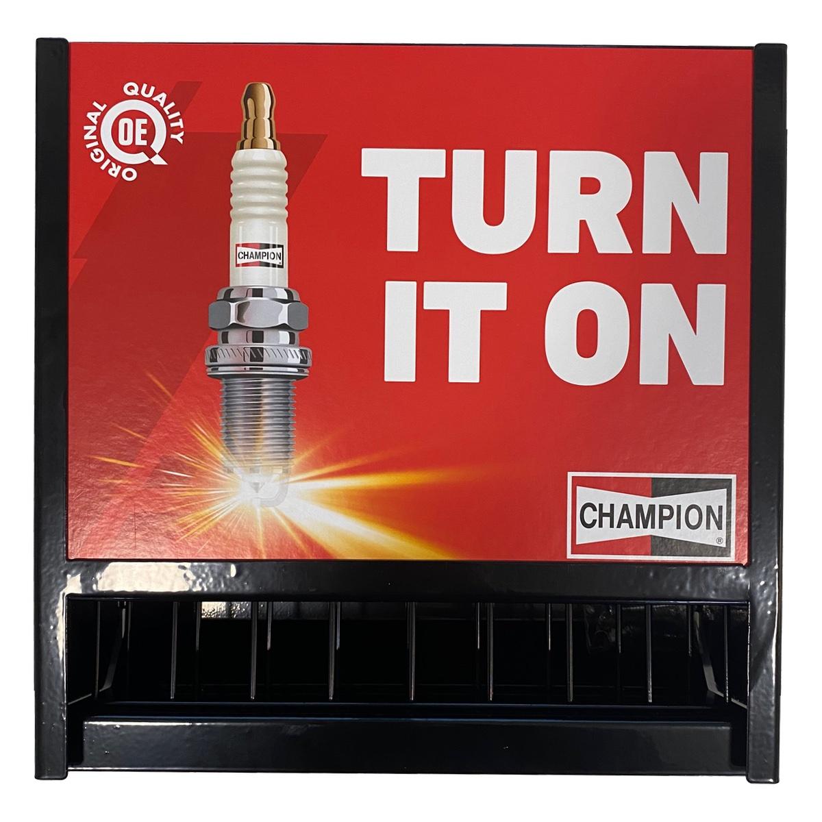 Champion Spark Plug Dispenser Cabinet Wall Mounted - Storage Columns 80 Plugs - Vroom Classics