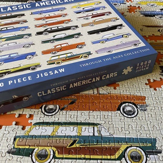 Classic American Cars 1000 Piece Jigsaw - Vroom Classics