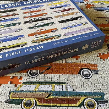 Classic American Cars 1000 Piece Jigsaw - Vroom Classics