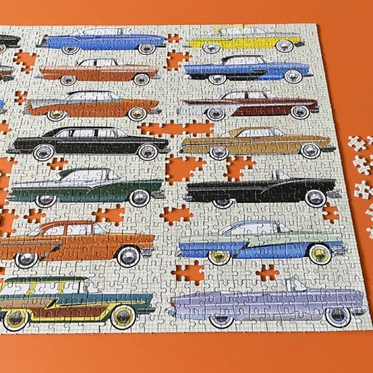 Classic American Cars 1000 Piece Jigsaw - Vroom Classics