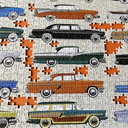 Classic American Cars 1000 Piece Jigsaw - Vroom Classics