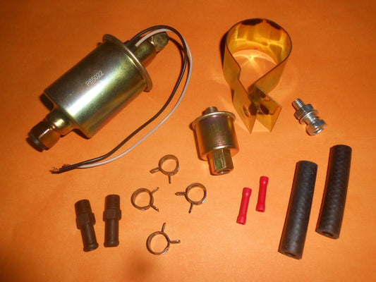 CLASSIC MINI 12v HIGH PERFORMANCE ELECTRIC UNIVERSAL LUCAS TYPE FUEL PUMP KIT - Vroom Classics