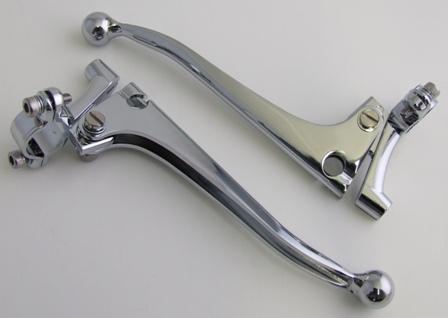 Clutch Brake Levers Norton Velocette Boxed Pair of 7/8" Ball ended chrome Levers - Vroom Classics