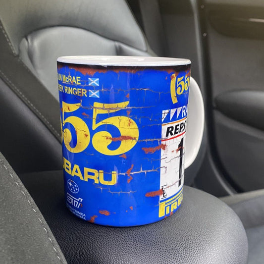 COLIN MCRAE SUBURU IMPREZA RALLY MUG - Vroom Classics