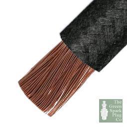 Cotton Braided - Flexible Starter Cable Black Per Meter - Vroom Classics